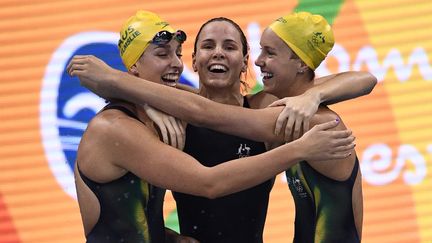 La joie du relais australien (MARTIN BUREAU / AFP)