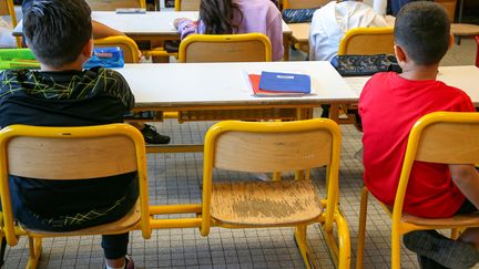 Illustration dans une école primaire, le 4 septembre 2023. (NICOLAS GUYONNET / HANS LUCAS via AFP)