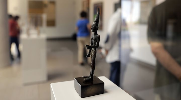 Statue de la divinité phénicienne Baal, au musée Nabu (27 septembre 2018)
 (Joseph Eid / AFP)