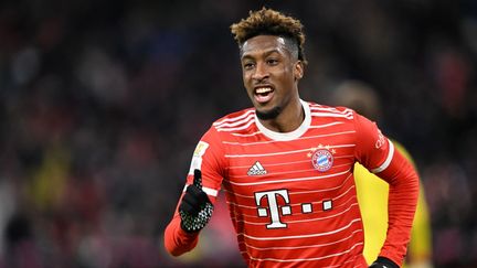 Kingsley Coman, le 26 février 2023, à Munich. (CHRISTOF STACHE / AFP)