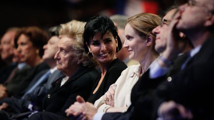 Rachida Dati et Nathalie Kosciusko-Morizet lors d'un meeting de Nicolas Sarkozy, le 27 mars 2012, &agrave; Nantes. ( MAXPPP)