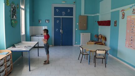 Dans un centre d'accueil et d'h&eacute;bergement de l'association Serena, &agrave; Marseille (Bouches-du-Rh&ocirc;ne) le 28 ao&ucirc;t 2014. (  MAXPPP)