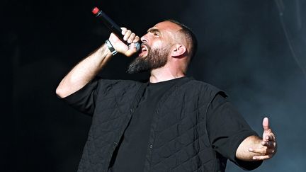 Le rappeur Médine en concert à Toul (Meurthe-et-Moselle), le 2 juin 2023. (CEDRIC JACQUOT / MAXPPP)