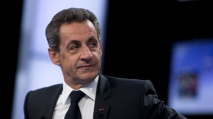 Nicolas Sarkozy sur le plateau de l'émission "Des paroles et des actes", le jeudi 4 février 2016. (KENZO TRIBOUILLARD / AFP)