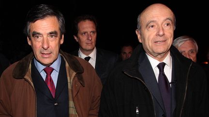 &nbsp; (François Fillon et Alain Juppé ont, sobrement, félicité Nicolas Sarkozy © MAXPPP)