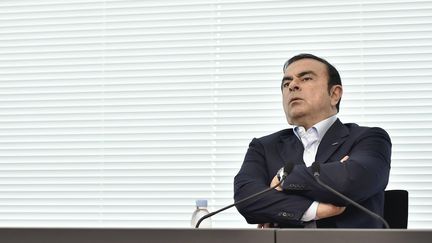 Carlos Ghosn, lors d'un entretien à&nbsp;Yokohama (Japon), le 13 mai 2016.&nbsp; (MIHO IKEYA / YOMIURI / AFP)