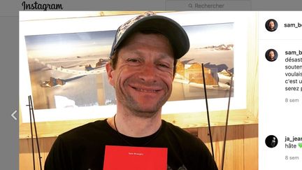 L'alpiniste Samuel Beaugey présentant son livre Petits désastres (CAPTURE D'ECRAN / INSTAGRAM SAM BEAUGEY)