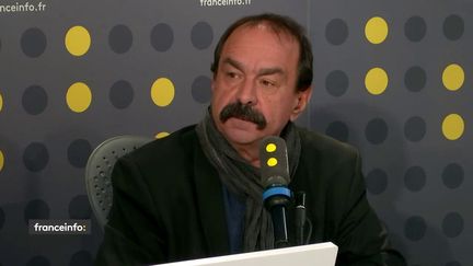 Philippe Martinez, secrétaire général de la CGT, invité du "8h30 franceinfo", vendredi 9 décembre 2019.&nbsp; (FRANCEINFO / RADIOFRANCE)