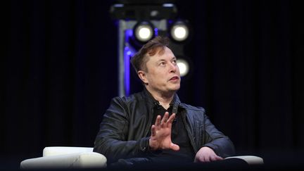 L'homme d'affaires Elon Musk lors d'une conférence à Washington, aux Etats-Unis, le 9 mars 2020.&nbsp; (WIN MCNAMEE / AFP)