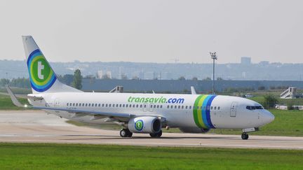 La compagnie low cost&nbsp;Transavia, filiale d'Air France, est sp&eacute;cialis&eacute;e dans le tourisme. (IBO / SIPA)