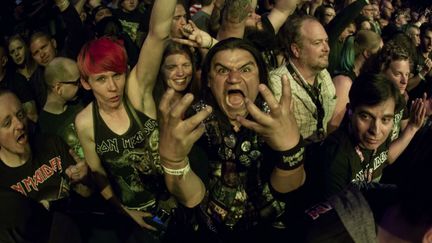 &nbsp; (Les nombreux fans du groupe Iron Maiden attendent impatiemment le concert de leurs idoles vendredi soir © Shutterstock/SIPA)