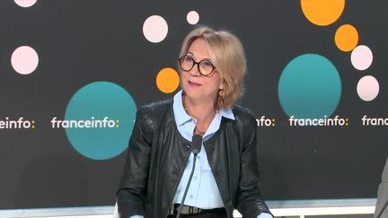 Florence Lustman, présidente de France Assureurs, le 31 janvier 2024 sur franceinfo. (FRANCEINFO / RADIO FRANCE)