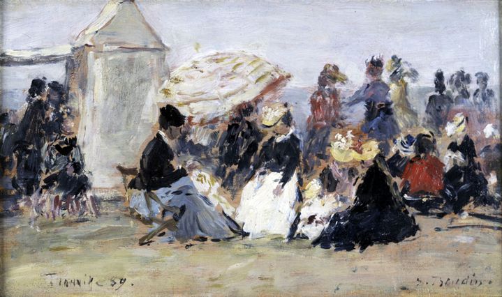 Eugène-Louis Boudin (1824-1898), "Scène de plage à Trouville", 1869, collection particulière, Courtesy Galerie de la Présidence, Paris
 (Galerie de la Présidence)