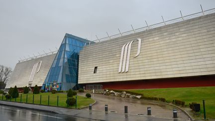 Le casino d'Aix-en-Provence (Bouches-du-Rhône), le 13 février 2016, au lendemain du braquage perpétré par des hommes armés qui étaient repartis avec la caisse. (PHILIPPE MAGONI / KAYAK / SIPA)