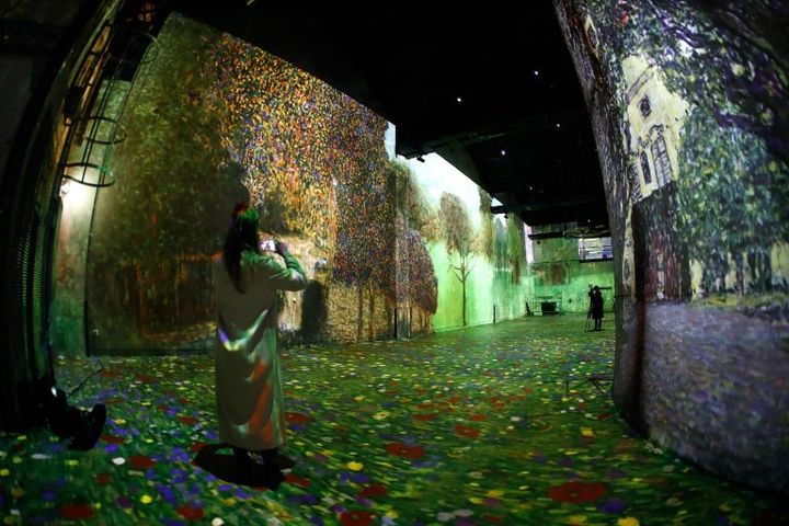 Exposition Klimt à l'Atlelier des lumières (2018) 
 (FRANCOIS GUILLOT / AFP)