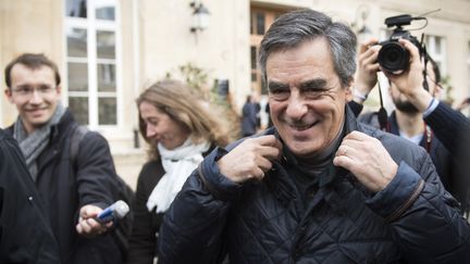 François Fillon a voté à Paris pour le premier tour de la primaire à droite, le 20 novembre 2016. (MARTIN BUREAU / AFP)