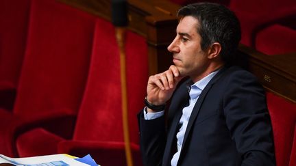 Le député LFI de la Somme François Ruffin sur les bancs de l'Assemblée nationale le 17 février 2020. (CHRISTOPHE ARCHAMBAULT / AFP)