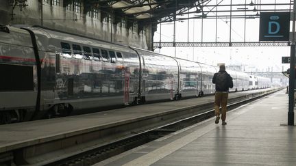 Les quais de la gare de Lyon, à Paris, le 17 mars 2020. (QUENTIN DE GROEVE / HANS LUCAS / AFP)