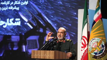 Le commandant du corps des gardiens de la Révolution islamique, le général Hossein Salami, à Téhéran, le 21 septembre 2019. (ATTA KENARE / AFP)