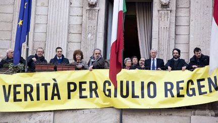 Les Italiens mobilisés pour obtenir la vérité sur la mort au Caire de l'étudiant Giulio Regeni, ici à Milan le 2 mars 2016. (Federico Ferramola/NurPhoto)