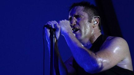 Trent Reznor, tête pensante de Nine Inch Nails, sur scène à Chicago le 2 août 2013.
 (Steve Mitchell/AP/SIPA)