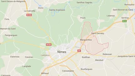 Un jeune de 19 ans est décédé après avoir été happé par l'auvent d'un stand qui s'est brutalement refermé sur lui lors d'une fête à Marguerittes (Gard) dans la nuit de samedi à dimanche. (GOOGLE MAPS)