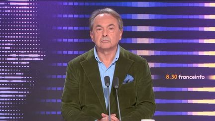 Gilles Kepel, invité du "8.30 franceinfo", samedi 14 octobre 2023. (FRANCEINFO/RADIOFRANCE)