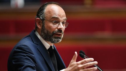 L'intervention sur le déconfinement du Premier ministre Edouard Philippe à l'Assemblée nationale, le 28 avril 2020. (DAVID NIVIERE / POOL)