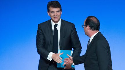 &nbsp; (Arnaud Montebourg et François Hollande en juillet dernier © Maxppp)