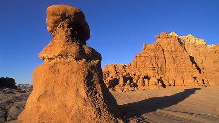 Un rocher dans la vall&eacute;e de Goblin, dans un parc de l'Utah (Etats-Unis). (SUPERSTOCK / SIPA)