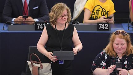 Nathalie Loiseau au Parlement européen, le 2 juillet. (FREDERICK FLORIN / AFP)