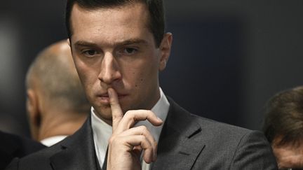 Le président du RN et eurodéputé Jordan Bardella au parc des expositions Paris Nord Villepinte, à Villepinte (Seine-Saint-Denis), le 19 juin 2024. (JULIEN DE ROSA / AFP)