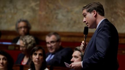 Olivier Becht, député du Haut-Rhin, à l'Assemblée nationale, le 9 avril 2019. (THOMAS SAMSON / AFP)