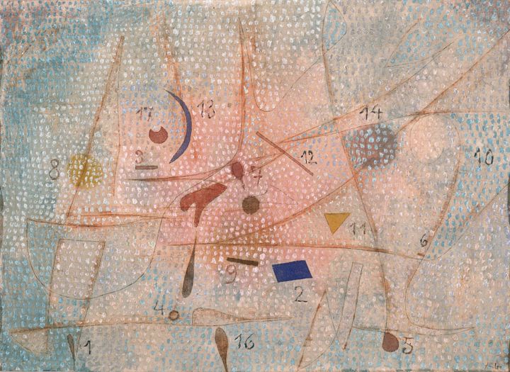 Paul Klee, 17 Gewürze 1932.69 (M 9) [17 Épices], 1932. Donation Geneviève et Jean Masurel. LaM – Lille Métropole Musée d’art moderne, d’art contemporain et d’art brut –,Villeneuve d’Ascq.
 (Photo : P. Bernard. © DR)