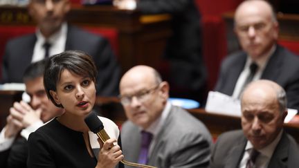 La ministre de l'&eacute;ducation r&eacute;pond aux d&eacute;put&eacute;s &agrave; l'Assembl&eacute;e Nationale le 20 janvier&nbsp; 2015 &agrave; Paris. (MARTIN BUREAU / AFP)