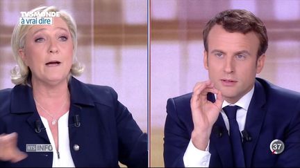 Marine Le Pen et Emmanuel Macron (CAPTURE D'ÉCRAN)