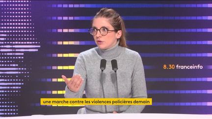 Aurore Bergé, la ministre des Solidarités et des Familles était l'invitée du "8h30 franceinfo", vendredi 22 septembre. (FRANCEINFO // RADIO FRANCE)