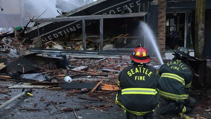 Une forte explosion de gaz a blessé neuf pompiers, mercredi 9 mars à Seattle (Etats-Unis).