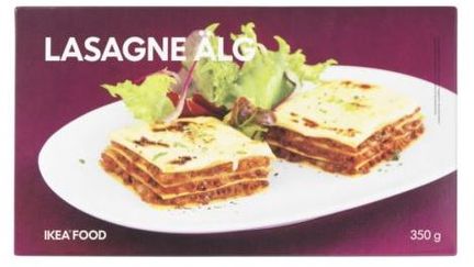 Capture d'&eacute;cran du site ikea.com qui pr&eacute;sente les lasagnes &agrave; la viande hach&eacute;e. (IKEA)