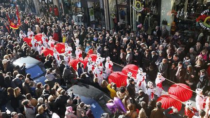 &nbsp; (Un défilé pour célebrer le nouvel an chinois © Maxppp)