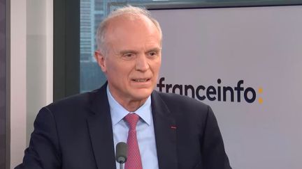 Florent Ménégaux,&nbsp;directeur général de Michelin&nbsp;était l'invité éco de franceinfo, le 14 février 2023.&nbsp; (FRANCEINFO / RADIO FRANCE)