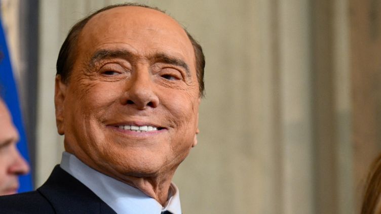 Former President of the Italian Council Silvio Berlusconi, October 21, 2022, in Rome (Italy).  (FABRIZIO CORRADETTI / NURPHOTO / AFP)