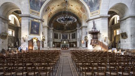 L'église&nbsp;Notre-Dame-de-Bon-Port, à Nantes (Loire-Atlantique).&nbsp; (LORENZO DE SIMONE / AFP)