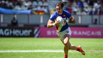 Jean-Pascal Barraque sera l'un des fers de lance de la France lors du TQO de rugby à 7 à Monaco.&nbsp; (LUCAS BARIOULET / AFP)