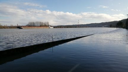 Une précédente crue de la Seine à Caumont (Eure), le 11 février 2020. (YVES RENÉ TAPON / FRANCE-BLEU HAUTE-NORMANDIE / MAXPPP)