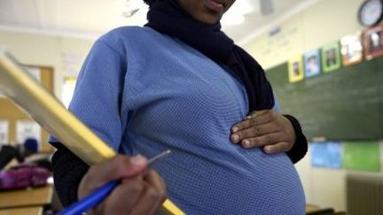 Une jeune collégienne enceinte à La Pretoria High School. 29 juillet 2013 (AFP)