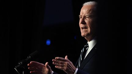 Le président américain Joe Biden, à Washington, le 12 février 2024. (JIM WATSON / AFP)