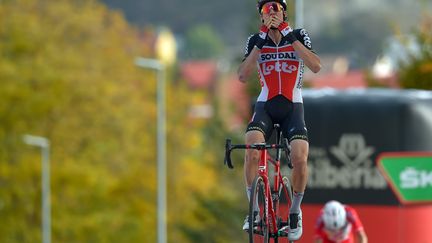 Tim Wellens a remporté la première victoire de sa carrière sur la Vuelta (ANDER GILLENEA / AFP)