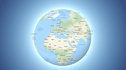 La nouvelle visualisation de la Terre, sur Google Maps, depuis le 3 août 2018. (GOOGLE MAPS)