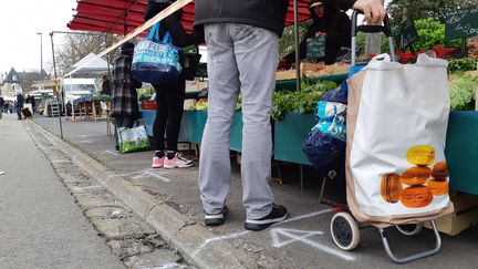 Le marché de Caen (Calvados), le 21 mars 2020. (OLIVIER DUC / FRANCE-BLEU BASSE-NORMANDIE)